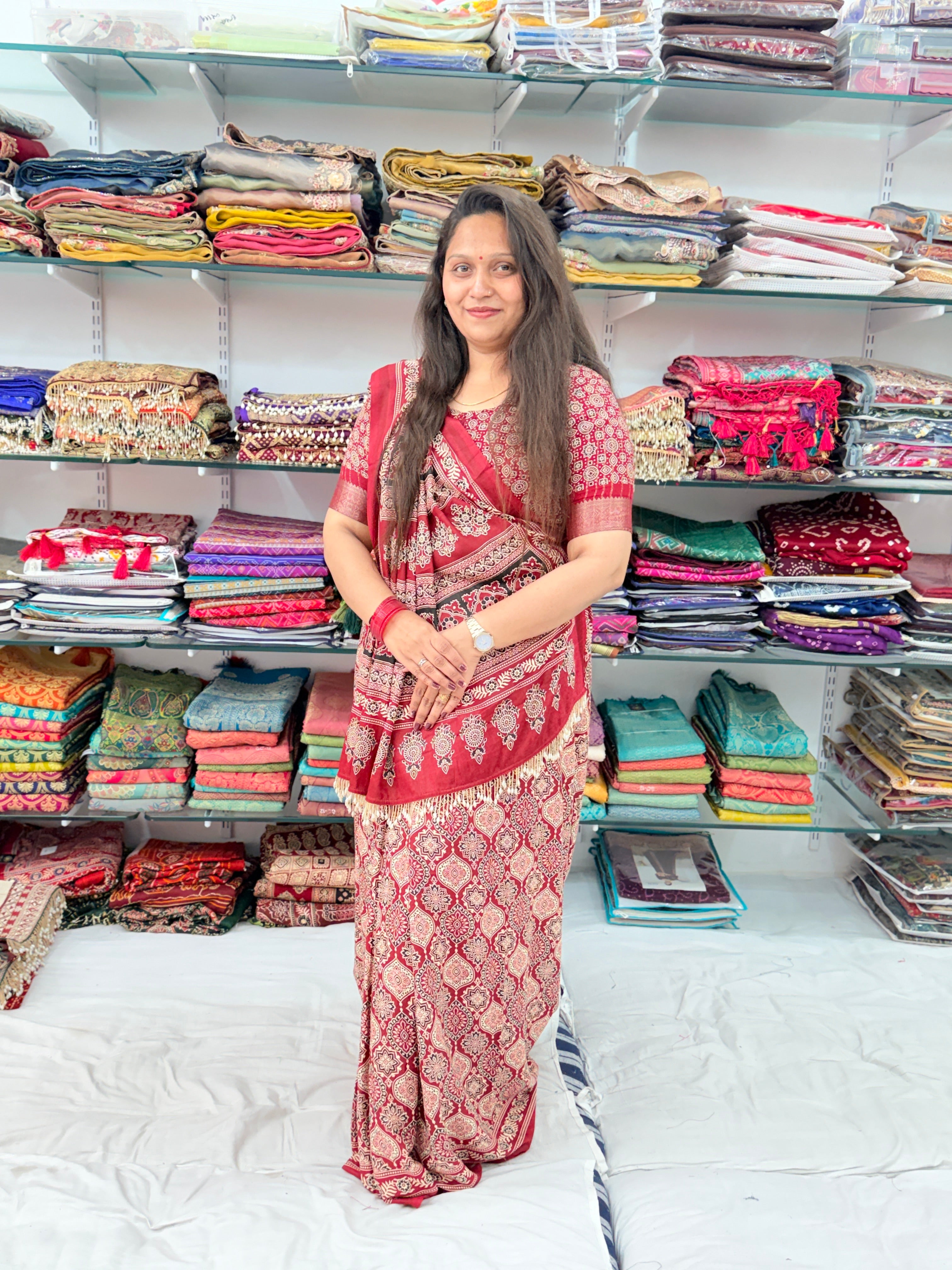 TRADITIONAL AJRAKH SAREE