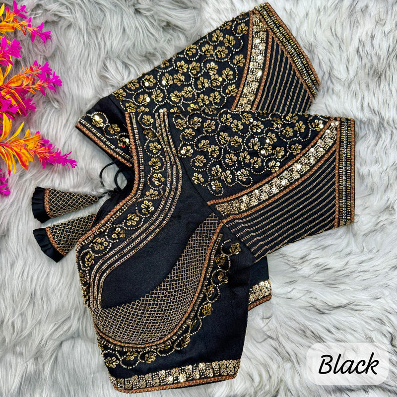 BEAUTIFUL SABYASACHI STYLE PURE HANDWORK BRIDAL BLOUSE